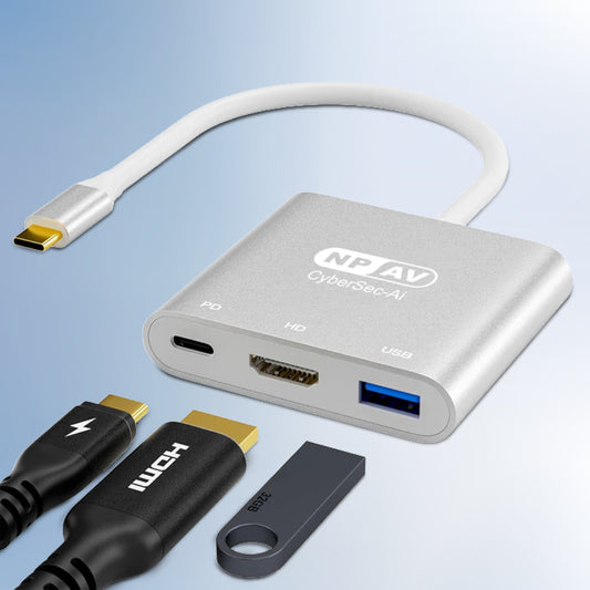 CyberSec-Ai Type-C to HDTV 3-in-1 Adapter